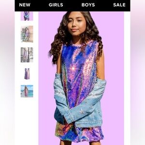Lola and the boys Mermaid flip sequin dress